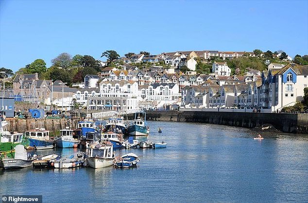 The fishing town of Brixham, Devon, (pictured) has seen asking prices rise more than any other area in Britain in the last year