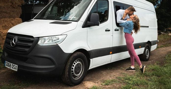 Couple halve cost of living by moving into a van

